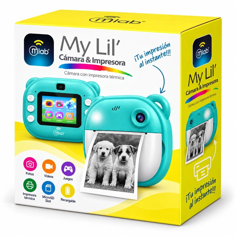 CAMARA INSTANTANEA KINDER KIDS MY LIL MLAB  8MPX  B & N - 8