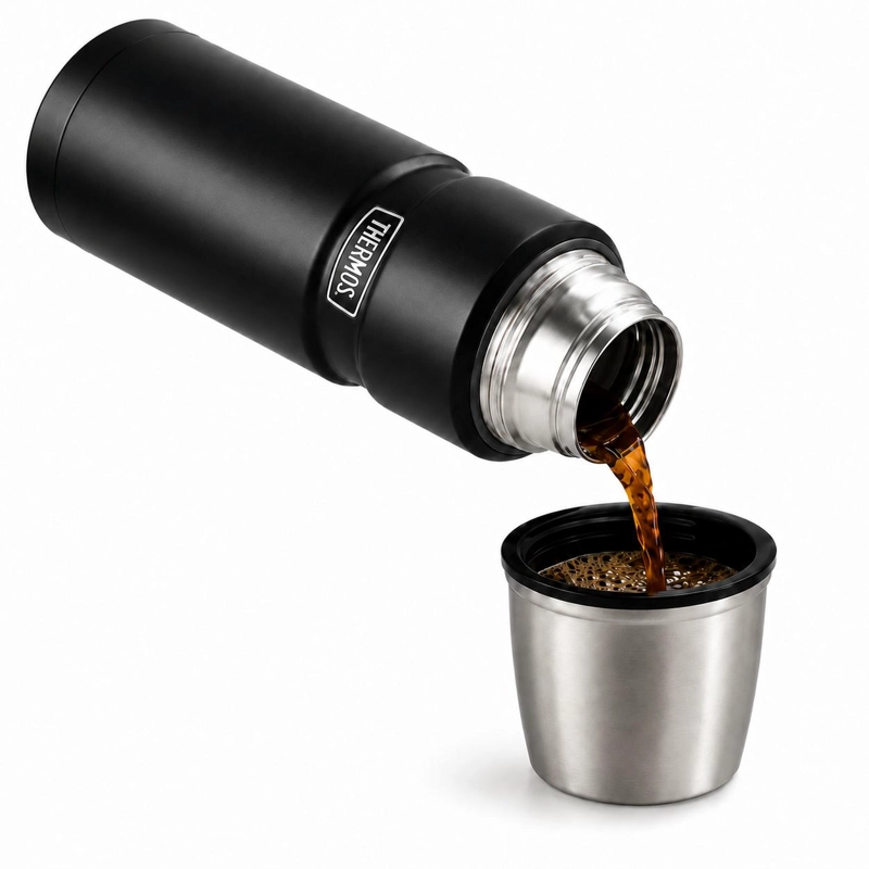 TERMO PREMIUM THERMOS KING INOX SK2000 470ML 18H/24H BLACK - 4