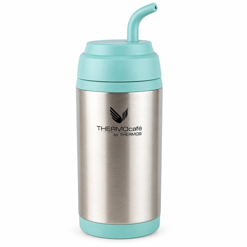 VASO TE RMICO MUG MATERO ACERO INOXIDABLE AQUA 400ML THERMOS - 2