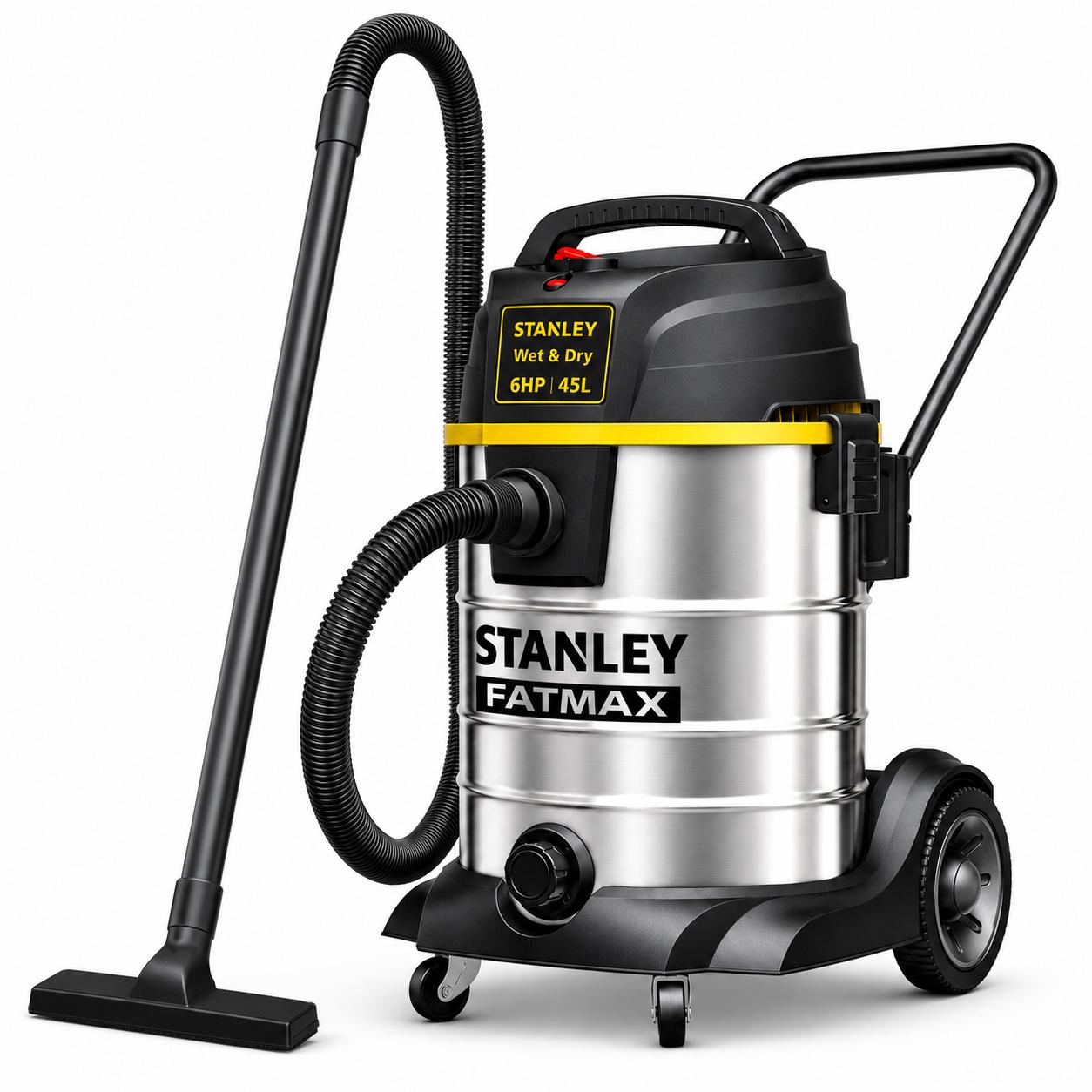 ASPIRADORA PROFESIONAL STANLEY WET & DRY 45L INOX LINE 1200W - 1