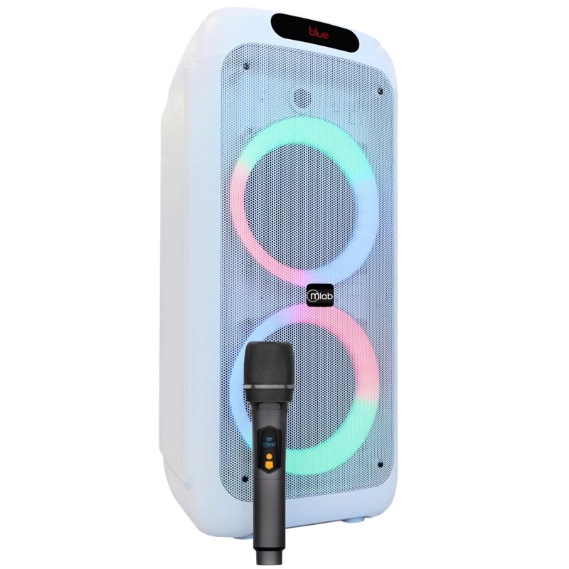 PARLANTE KARAOKE FLAMING BIG BASS DUAL 8' MICWIRELESS 60WRMS - 6