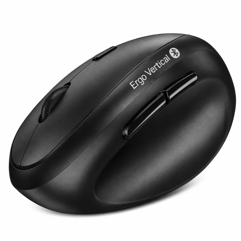 MOUSE VERTICAL  ERGONOMIC DUAL WIRELESS BT+2.4G + COPILOT AI - 5