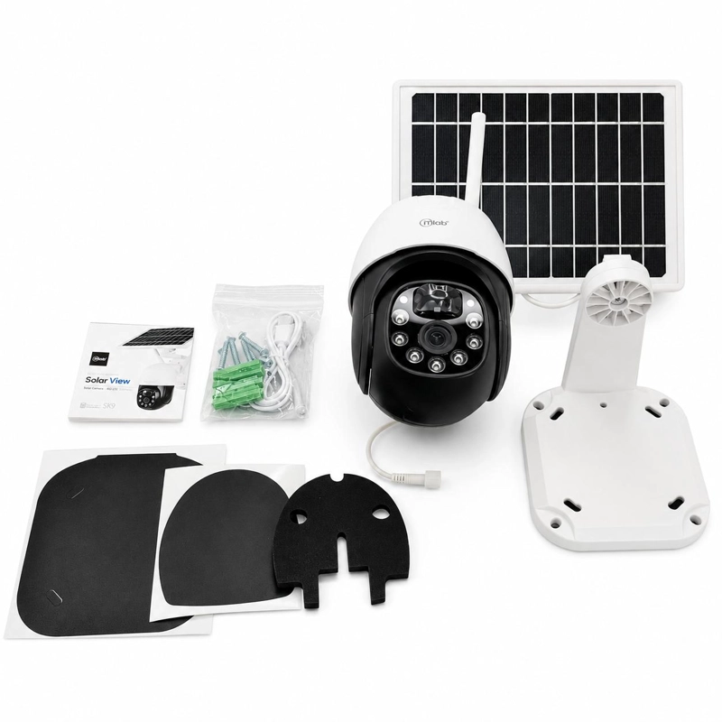CAMARA DE SEGURIDAD SOLAR AUTONOMA ROBOTICA 360° 4G LTE  3MP - 8