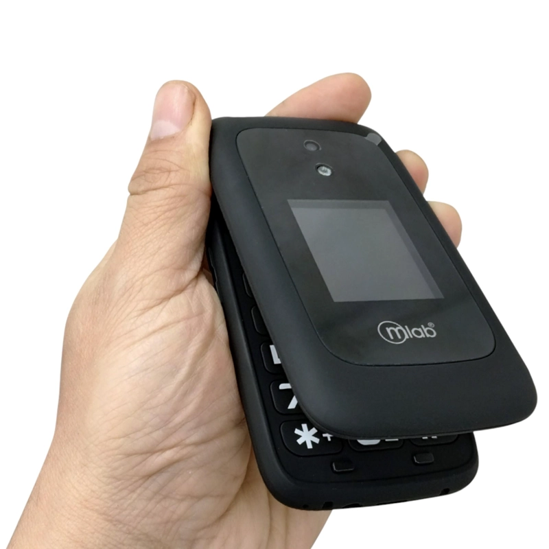 TELE FONO SENIOR ADULTO MAYOR 4G ALMEJA CON BASE DE  CARGA INALAMBRICA - NEGRO - 4