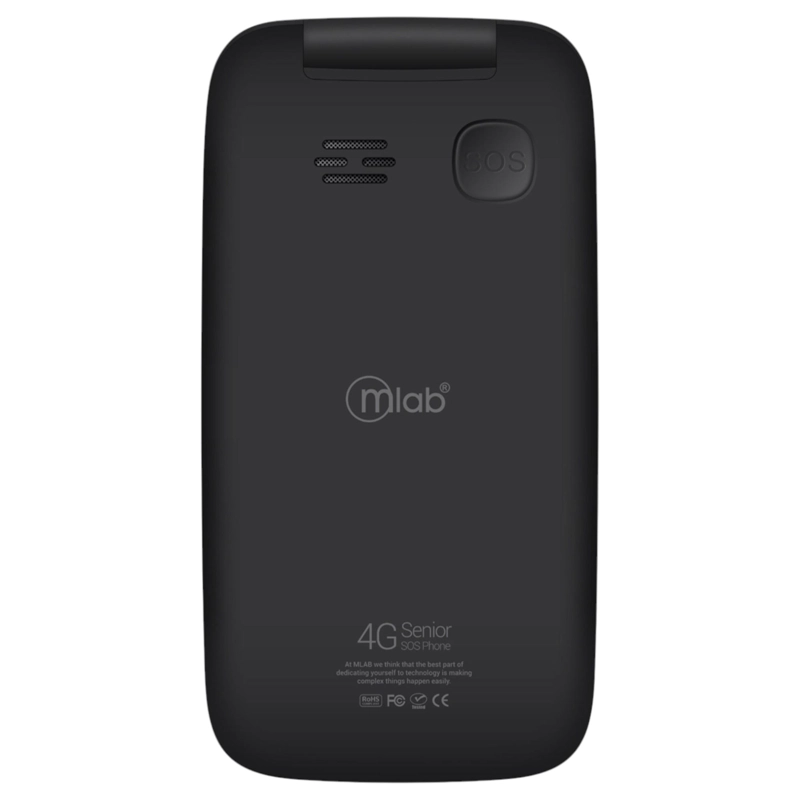 TELE FONO SENIOR ADULTO MAYOR 4G ALMEJA CON BASE DE  CARGA INALAMBRICA - NEGRO - 9