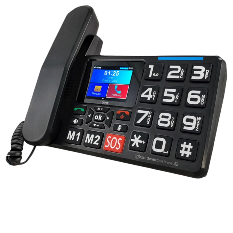 TELE FONO SENIOR DE MESA 4G LTE CON PANTALLA Y BOTON S O S - 9