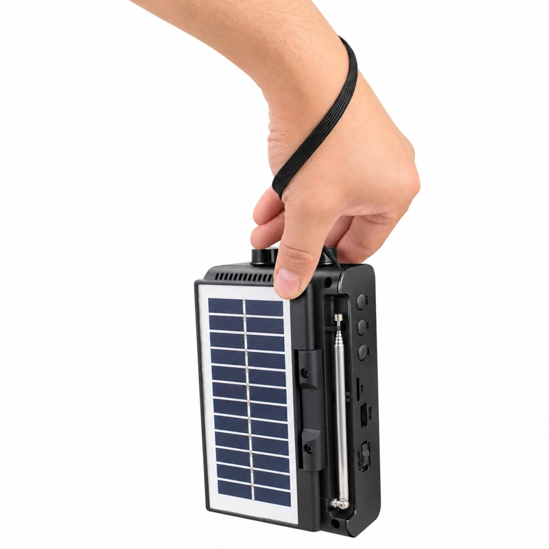 RADIO SOLAR RECARGABLE AM FM/ SW/ TF/ USB/ BT RETRO SUNSHINE - 6