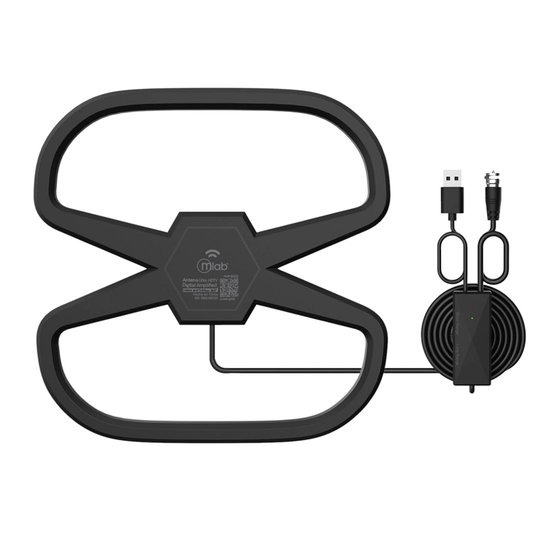 ANTENA DE TV DIGITAL HDTV AMPLIFICADA 32DBI / 10MT / EXT-INT - 2