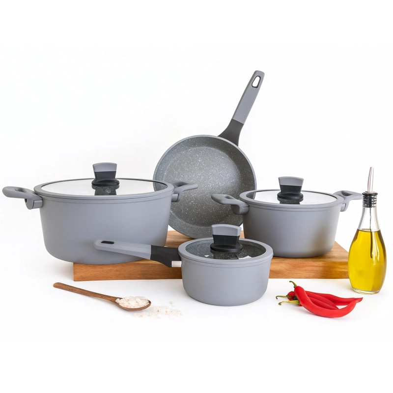 PACK BATERIA DE COCINA PROFESIONAL KW FORGED ALUMINUM GRAY - 1