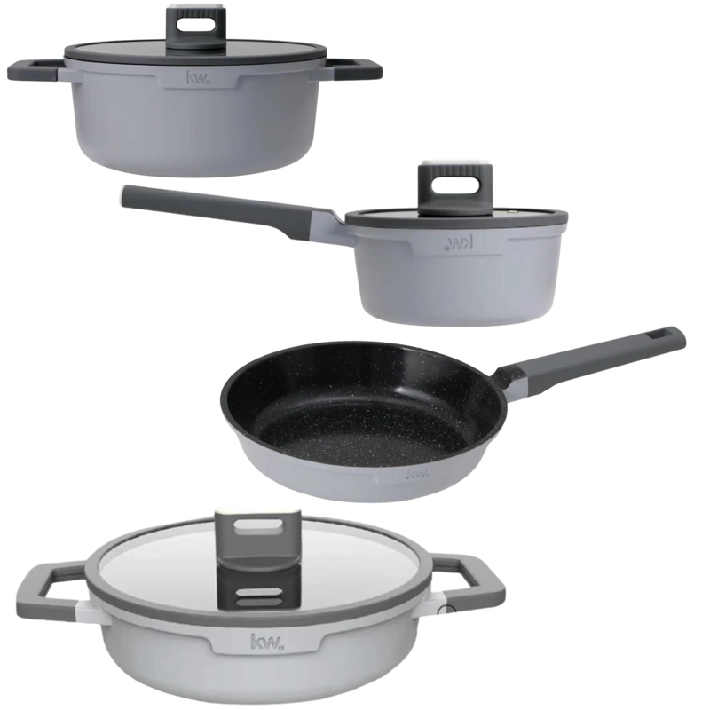 PACK BATERIA DE COCINA PROFESIONAL KW FORGED ALUMINUM GRAY - 3