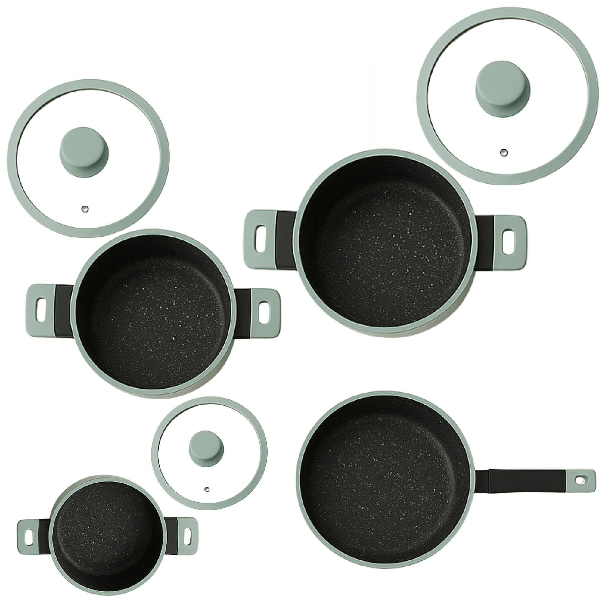 PACK BATERIA DE COCINA PROFESIONAL KW FORGED ALUMINUM MINT - 5
