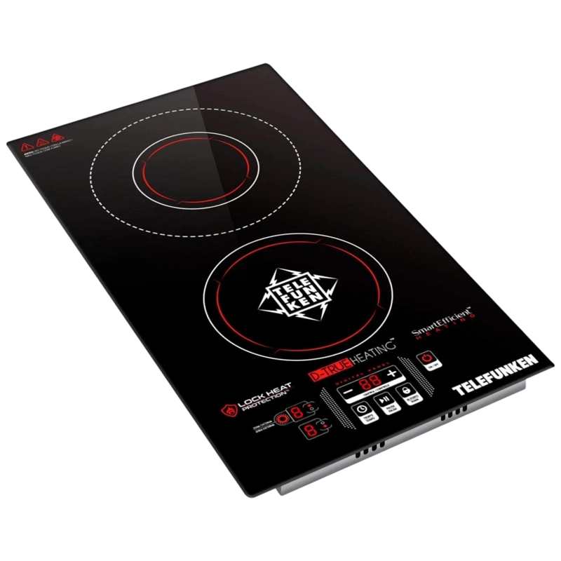 TELEFUNKEN COCINA ELE CTRICA ENCIMERA DUAL VITROCERAMICA TOUCH 3200W SEC