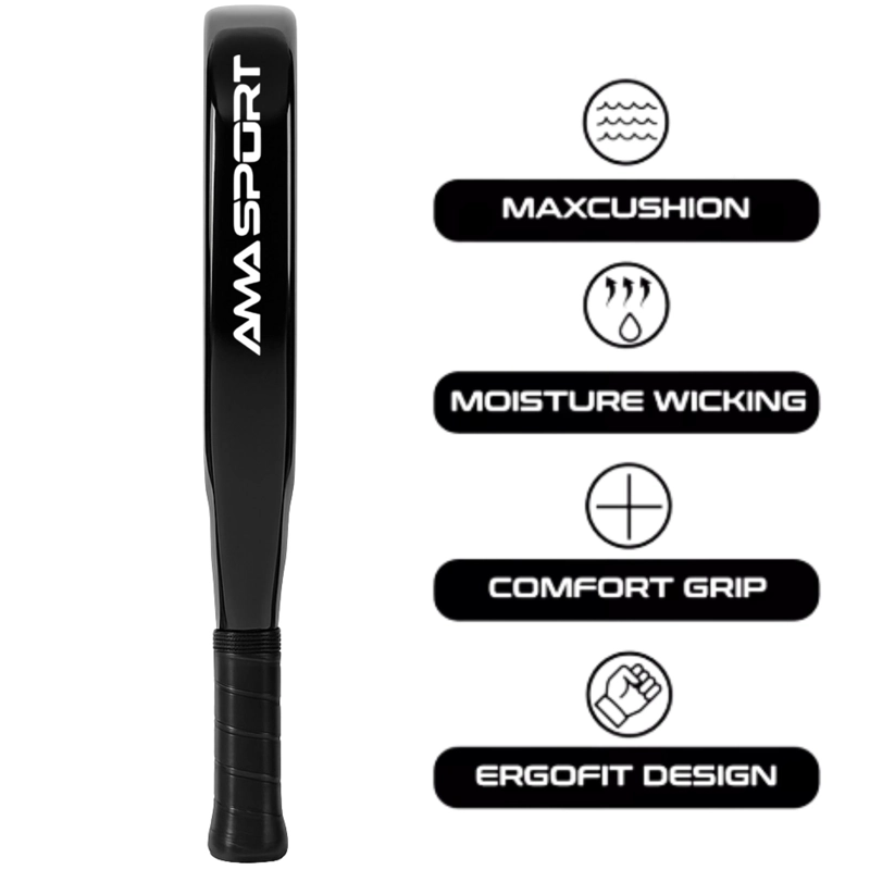 PALA DE PADEL DE FIBRA DE CARBONO 18K TOP 1 SP POWER ATACK - 5