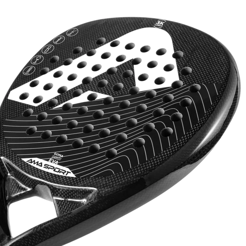 PALA DE PADEL AMA SPORT FIBRA DE CARBONO REFORZADA 12K EVA - 5