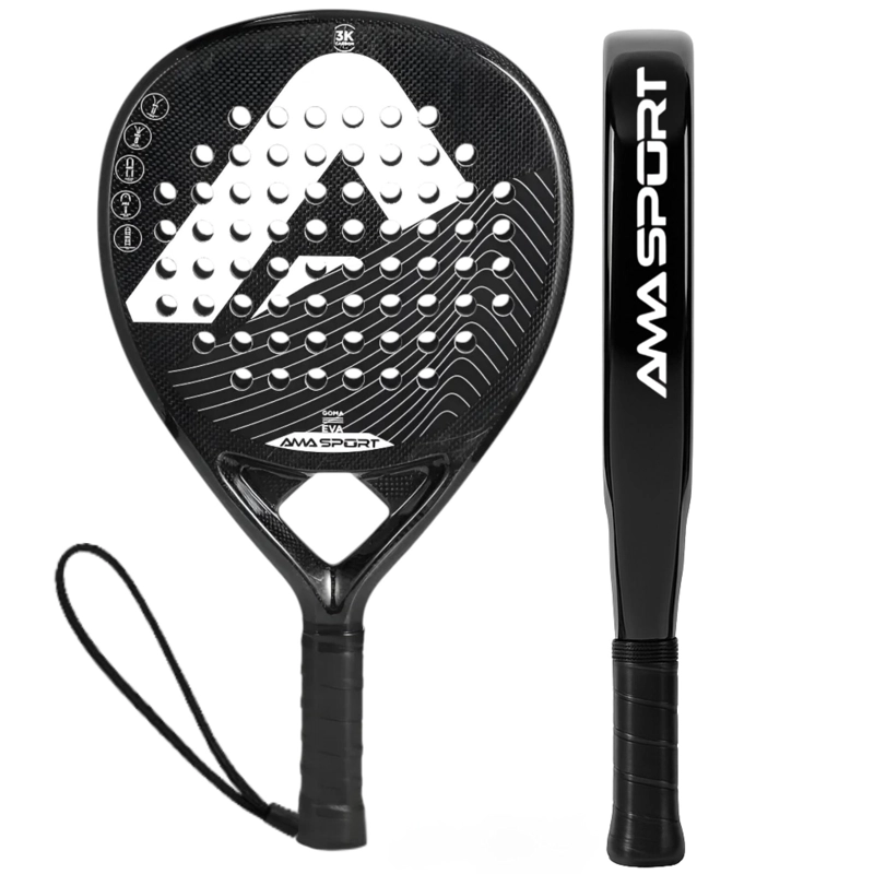 PALA DE PADEL AMA SPORT FIBRA DE CARBONO REFORZADA 12K EVA - 6