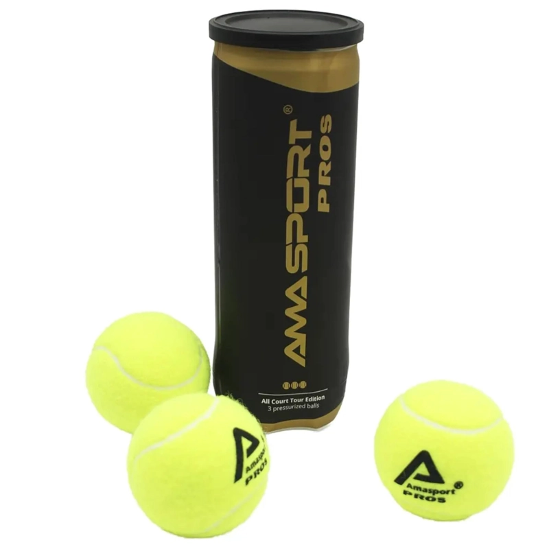 PACK DE 3  PELOTAS DE PADEL AMASPORT PROS  ALL COURT TOUR EDITION PRESSURIZED - 4