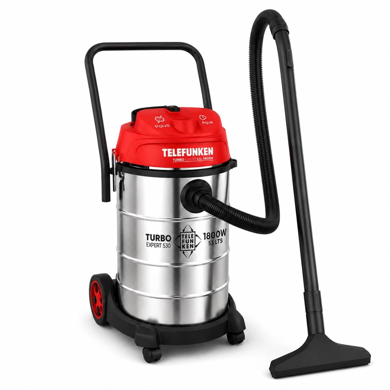 ASPIRADORA PROFESIONAL WET / DRY TURBO EXPERT 530 1800W 53LT INOX - 1