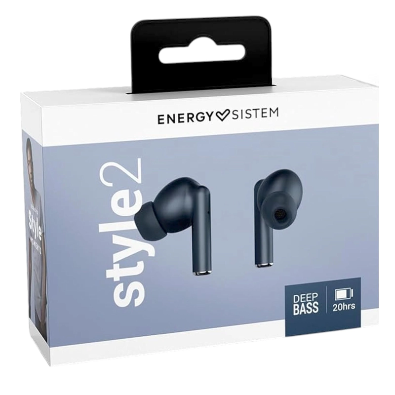 AUDIFONOS BLUETOOTH TWS ENERGY SISTEM STYLE 2 GRAFITO DEEP BASS 20HRS - 8