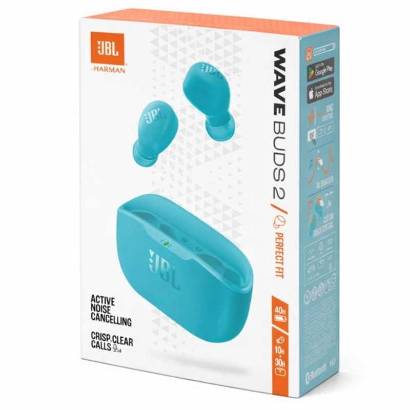 AUDIFONOS JBL WAVE  BUDS 2 TWS ANC BLUE + 40HRS AUTONOMIA - 1
