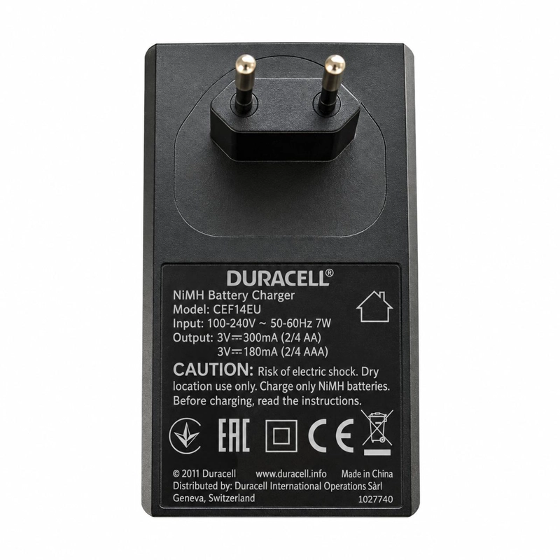 CARGADOR DE PILAS DURACELL  + 4 BATERIAS A A RECARGABLES - 6