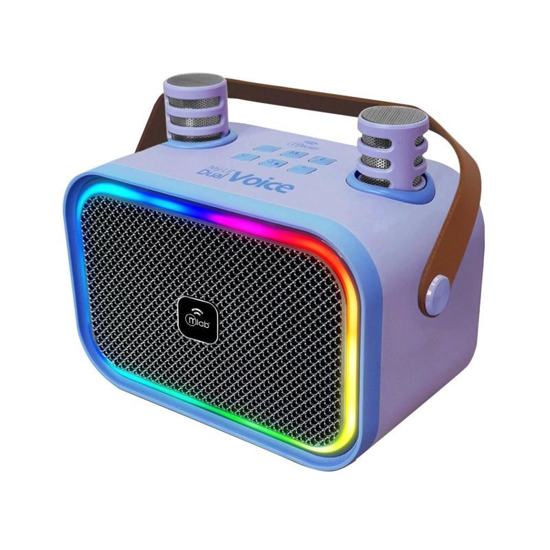 KARAOKE INFANTIL RGB CON 2 MICROFONOS INALAMBRICOS LILA MY LIL DUAL VOICE - 2