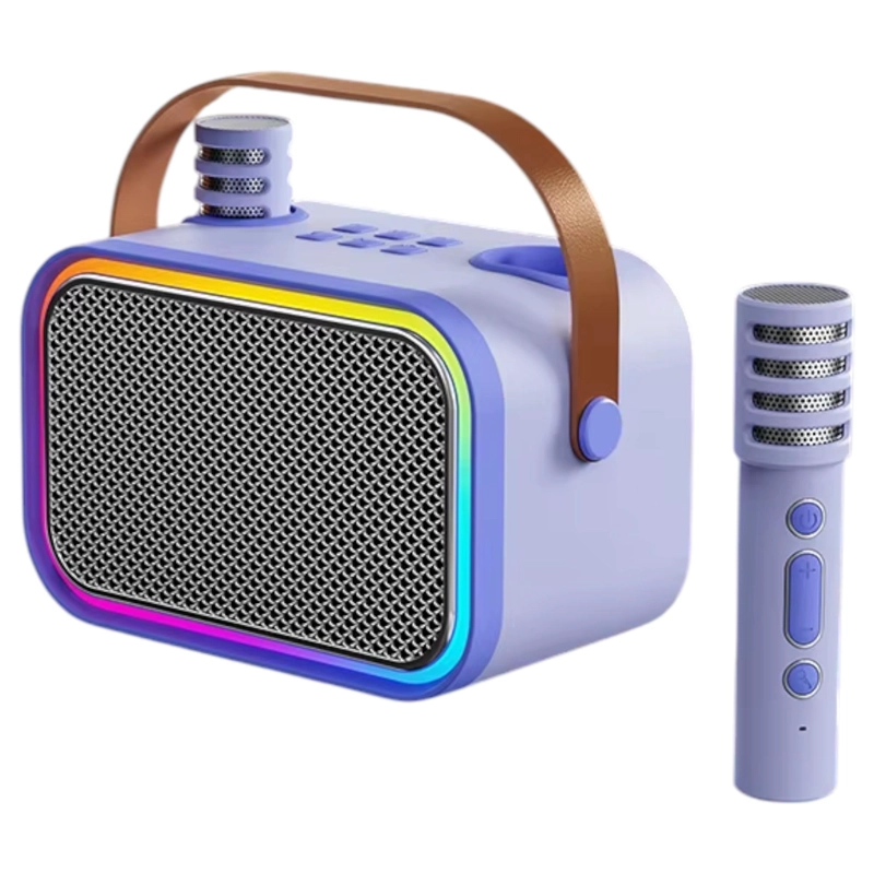 KARAOKE INFANTIL RGB CON 2 MICROFONOS INALAMBRICOS LILA MY LIL DUAL VOICE - 4