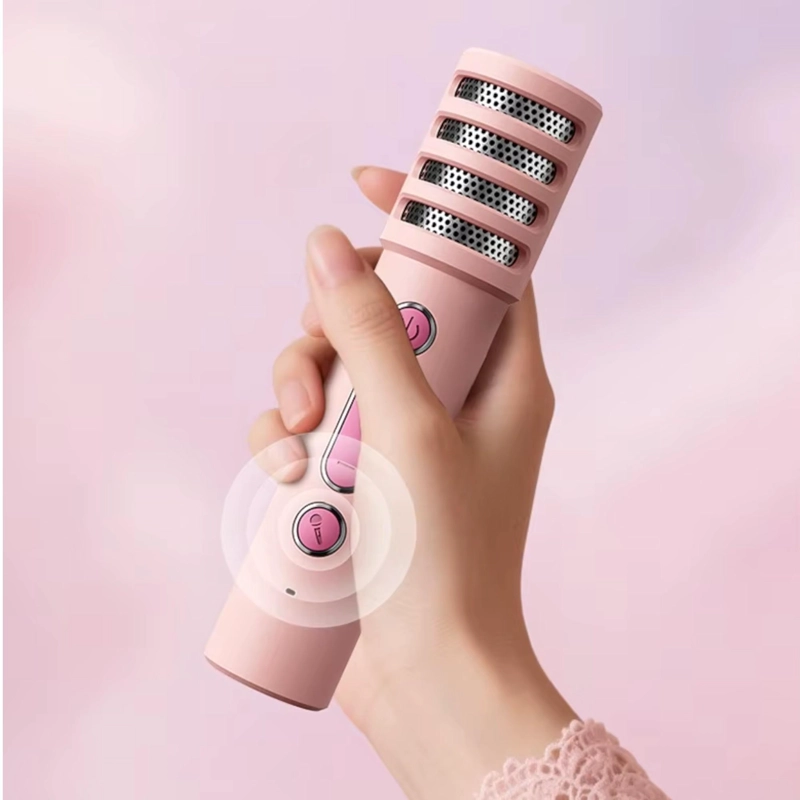 KARAOKE INFANTIL RGB CON 2 MICROFONOS INALAMBRICOS PINK MY LIL DUAL VOICE - 6
