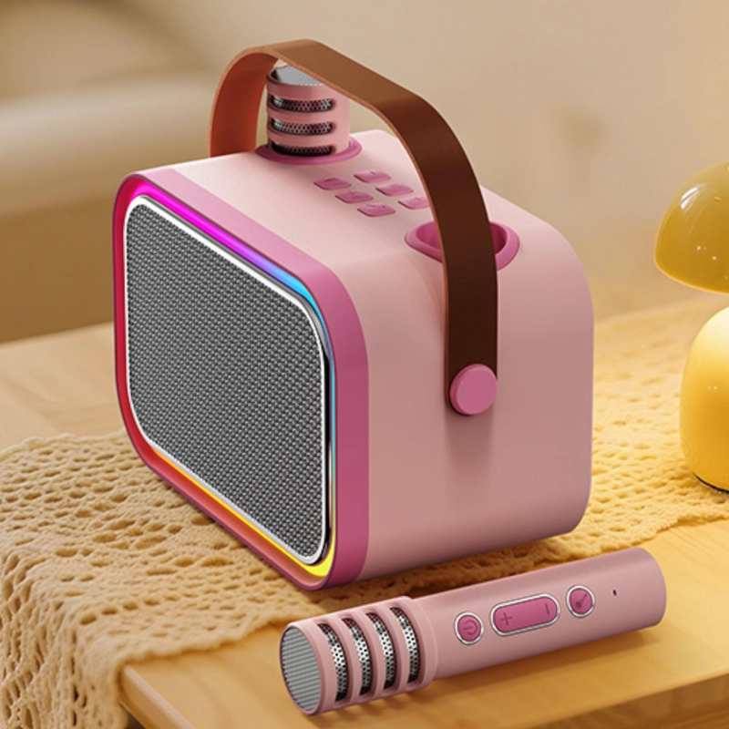 KARAOKE INFANTIL RGB CON 2 MICROFONOS INALAMBRICOS PINK MY LIL DUAL VOICE - 7