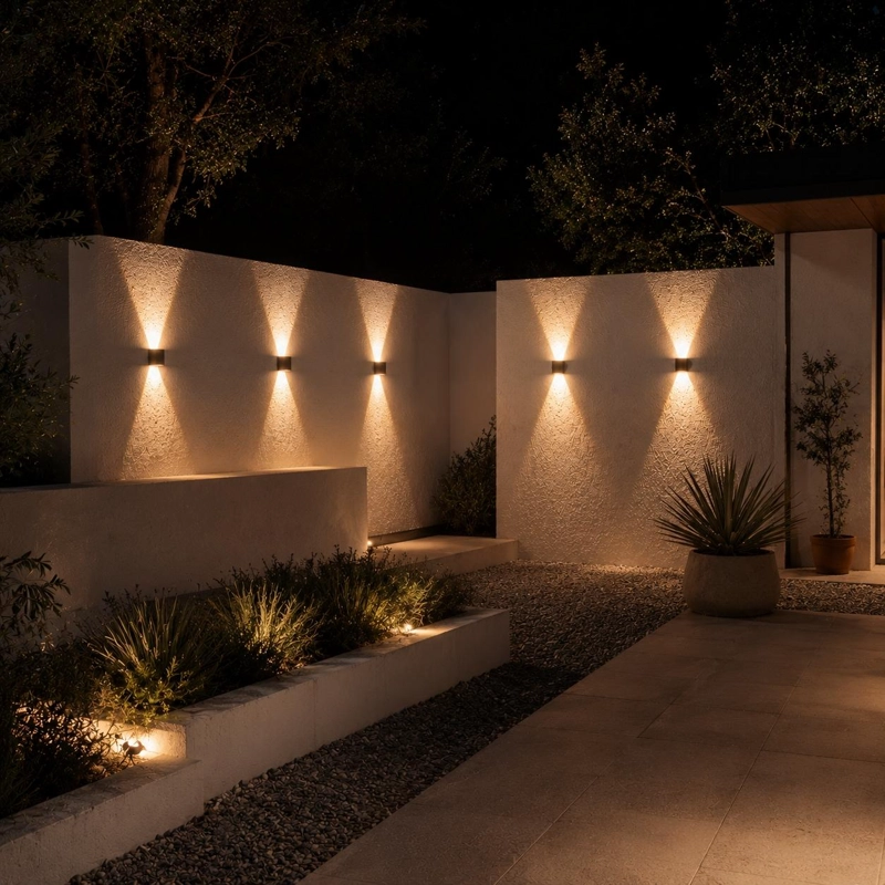 LUMINARIA SOLAR DE MURO APLIQUE CCT BIDIRECCIONAL EXTERIOR - 6
