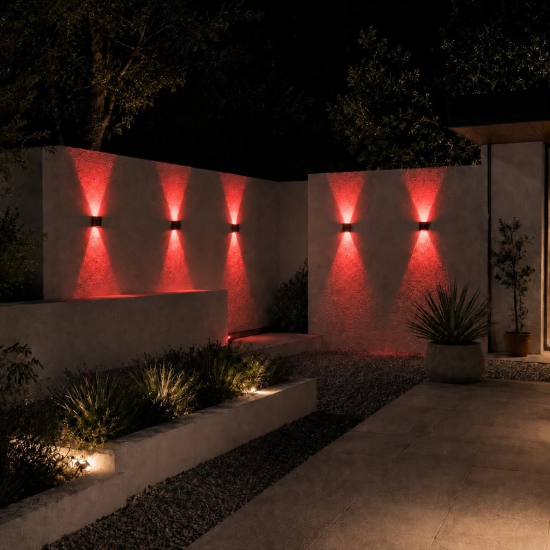 LUMINARIA SOLAR DE MURO APLIQUE CCT BIDIRECCIONAL EXTERIOR - 9