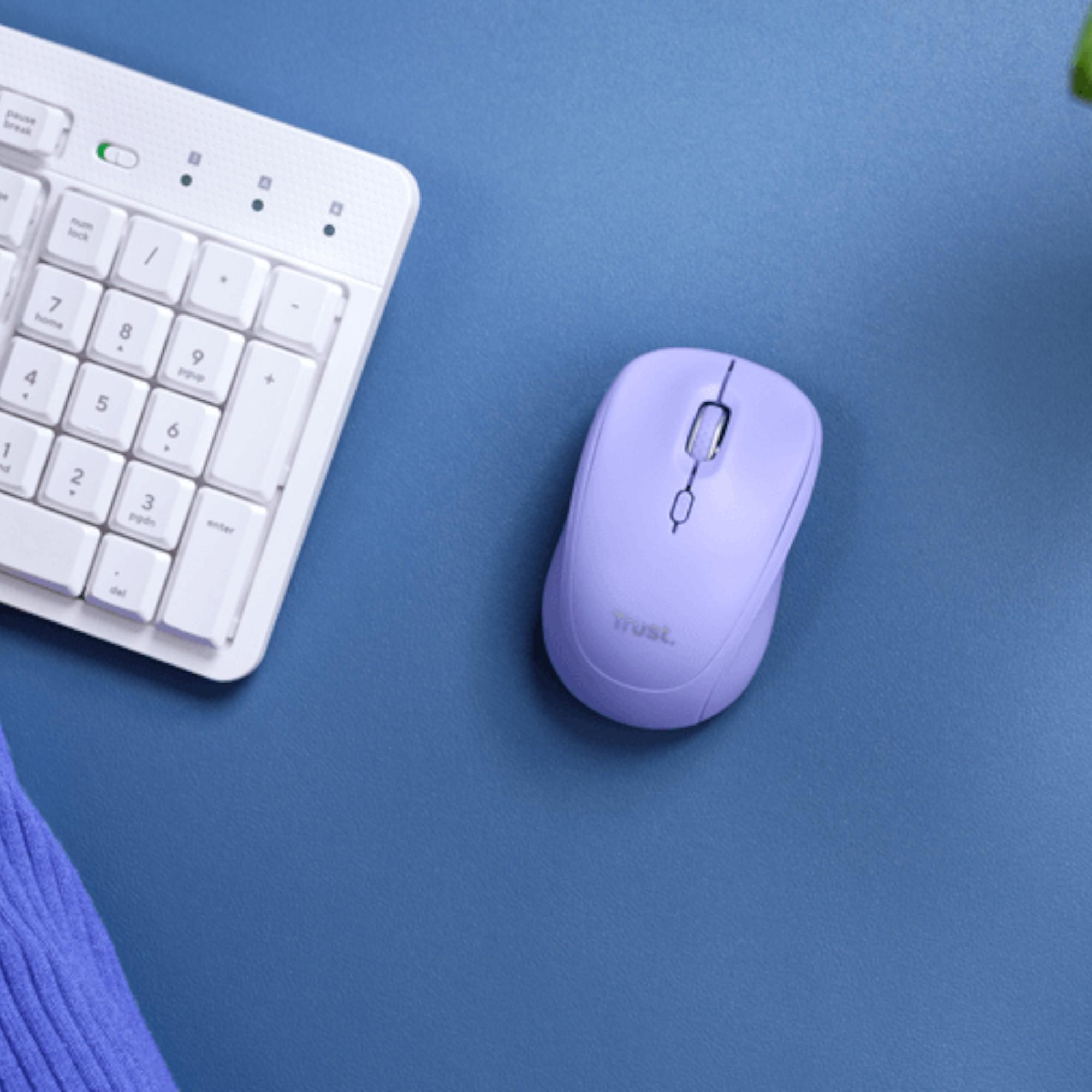 MOUSE INALAMBRICO TRUST YVI+ PURPURA MULTI-DISPOSITIVOS - 5