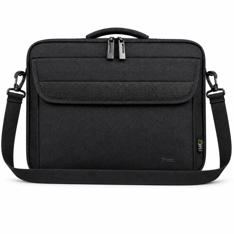 BOLSO NOTEBOOK TRUST ATLANTA 16'CON CORREA REINFORCED BLACK - 1