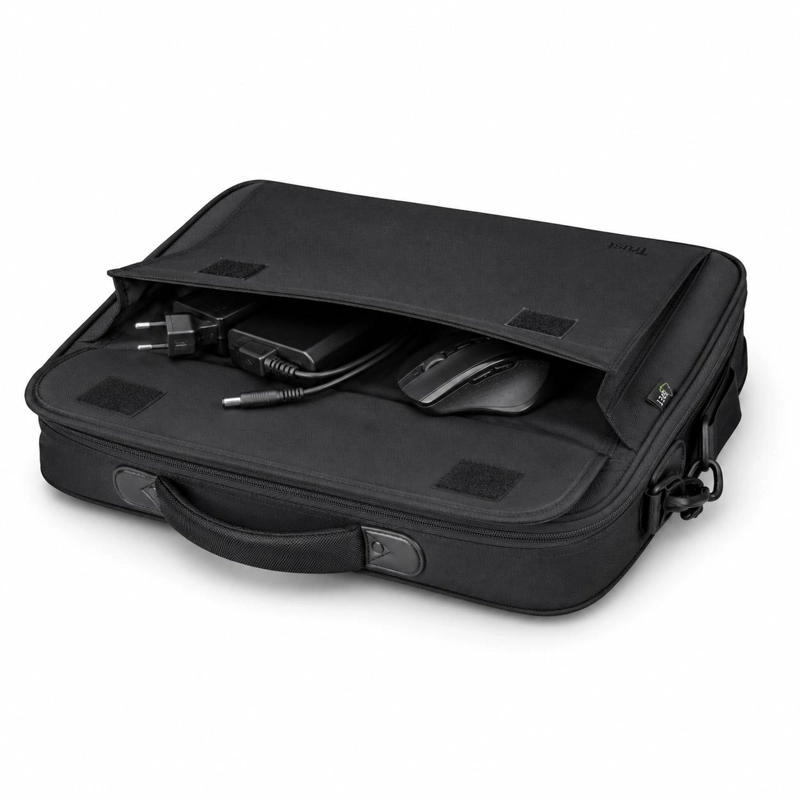 BOLSO NOTEBOOK TRUST ATLANTA 16'CON CORREA REINFORCED BLACK - 3