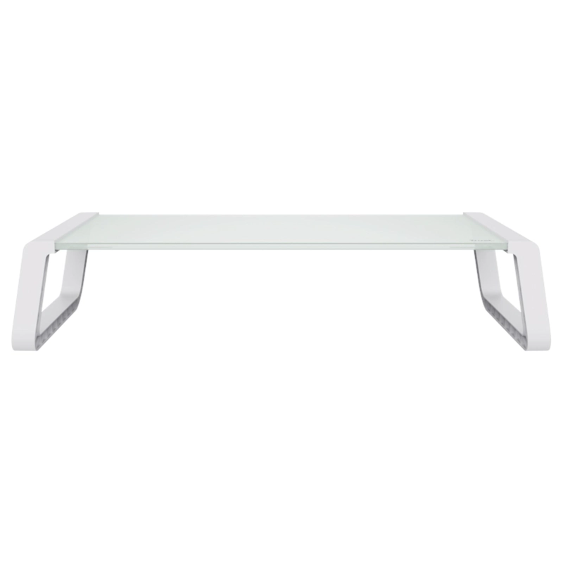 SOPORTE DE MONITOR TRUST MONTA PREMIUM TEMPERED GLASS WHITE - 3