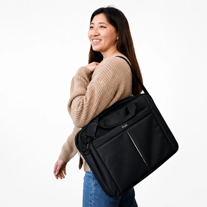 BOLSO PARA NOTEBOOK TRUST PRIMO 16' MAX ULTRA LIVIANO  BLACK - 6