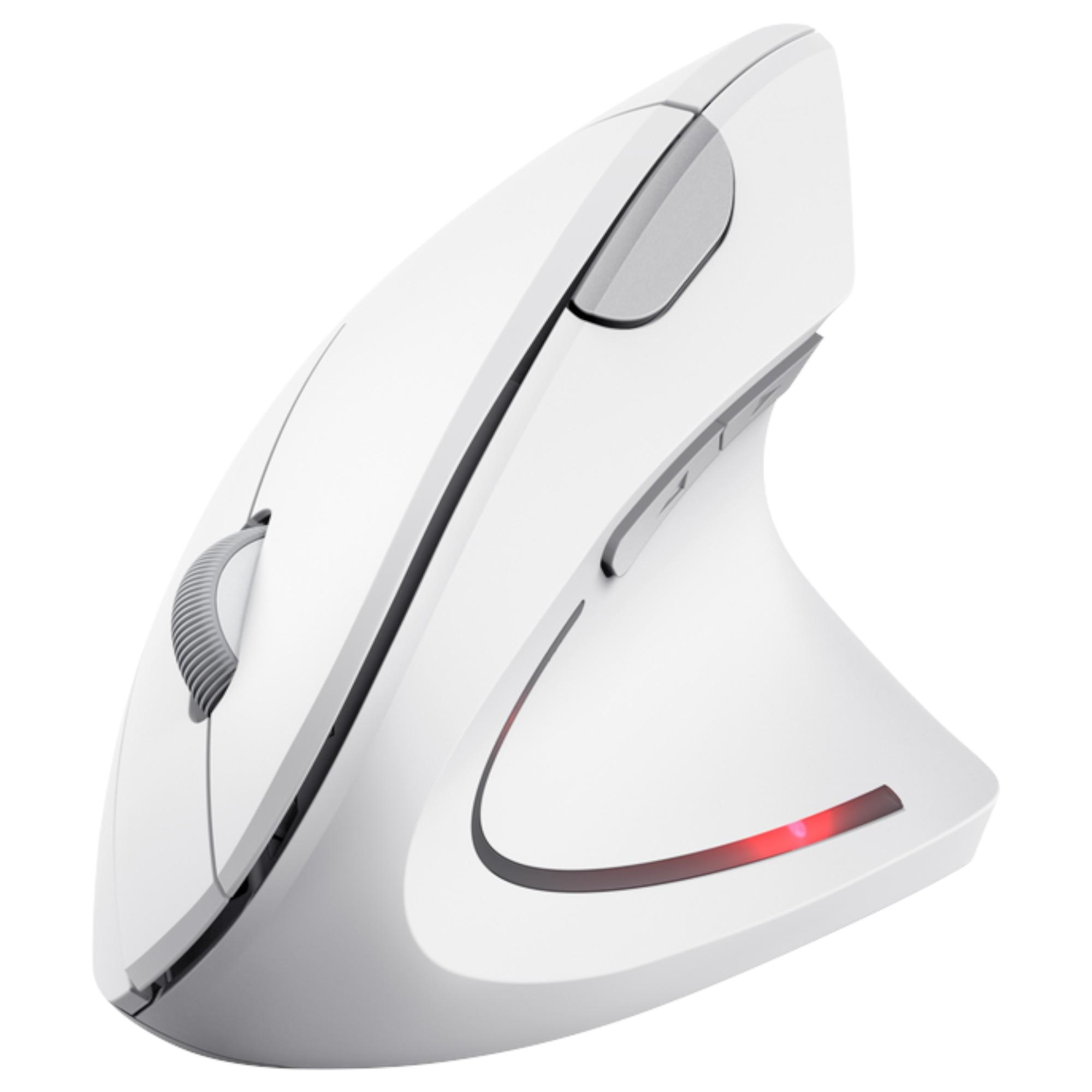 MOUSE VERTICAL INALAMBRICO ERGONOMICO TRUST VERTO WHITE - 2