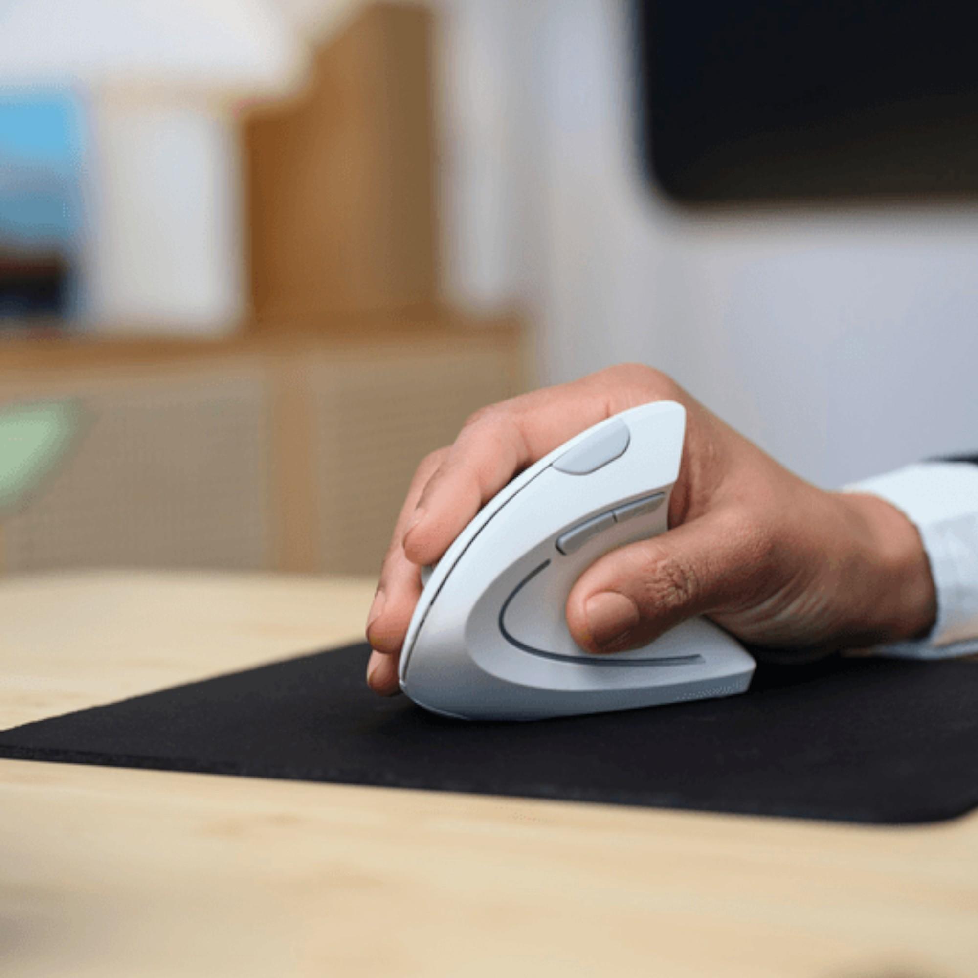 MOUSE VERTICAL INALAMBRICO ERGONOMICO TRUST VERTO WHITE - 9