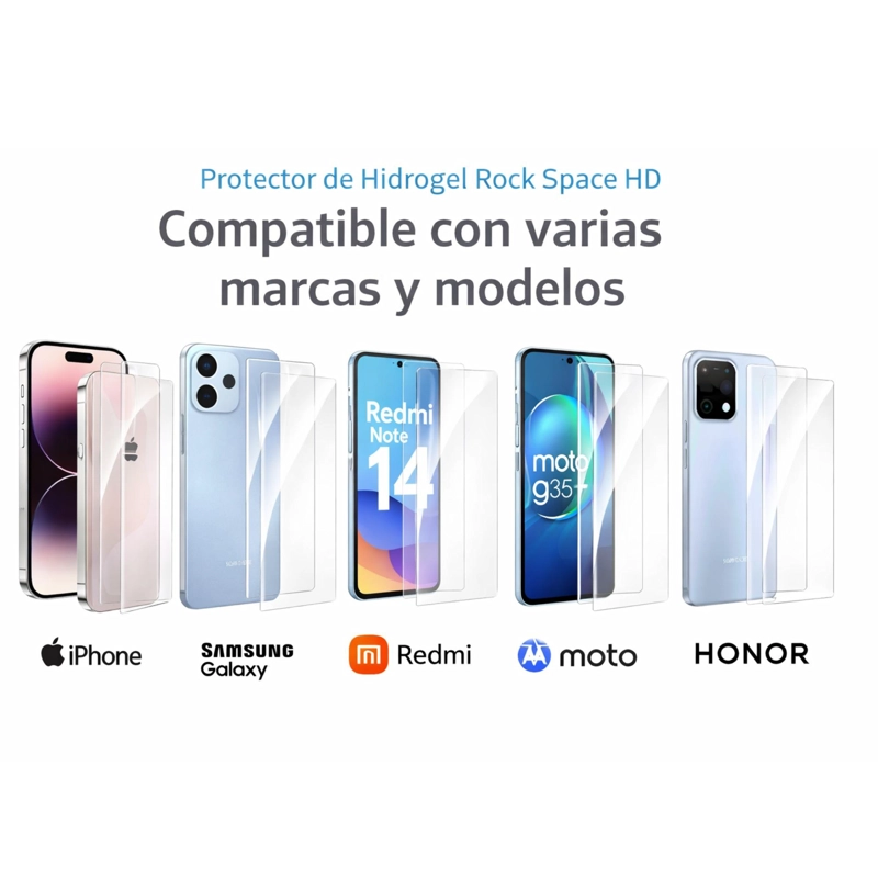 PACK 3 HIDROGEL ROCK SPACE HD PARA APPLE IPHONE 13 PRO MAX - 8