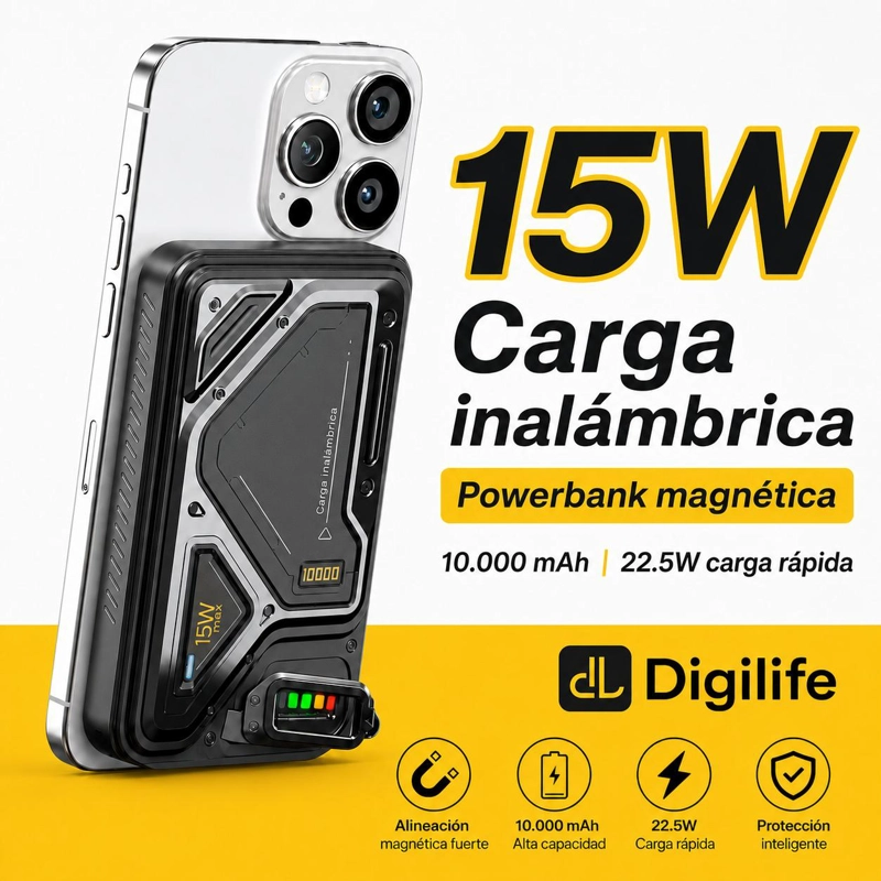 POWERBANK DE CARGA INALAMBRICA INDUCTION ENERGY 10000MAH - 6