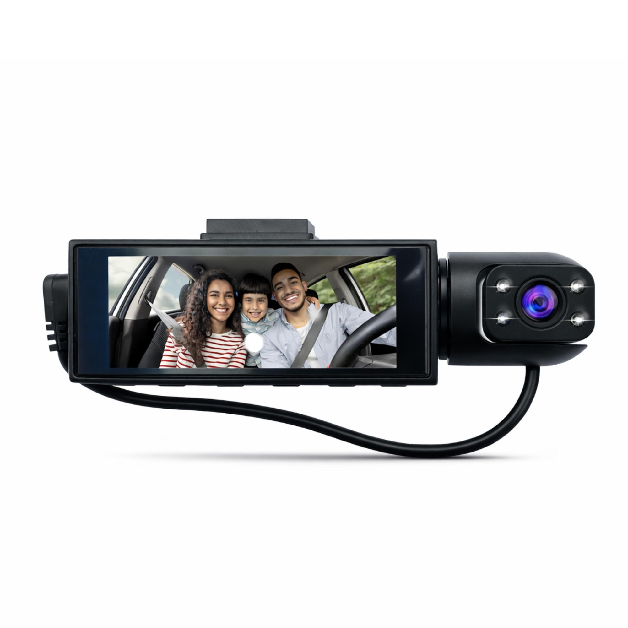DASHCAM CAMARA FRONTAL E INTERIOR CON VISION NOCTURNA FHD - 3