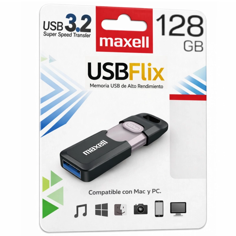 PENDRIVE MAXELL FLIX 128GB USB 3.2 HIGH SPEED - 1