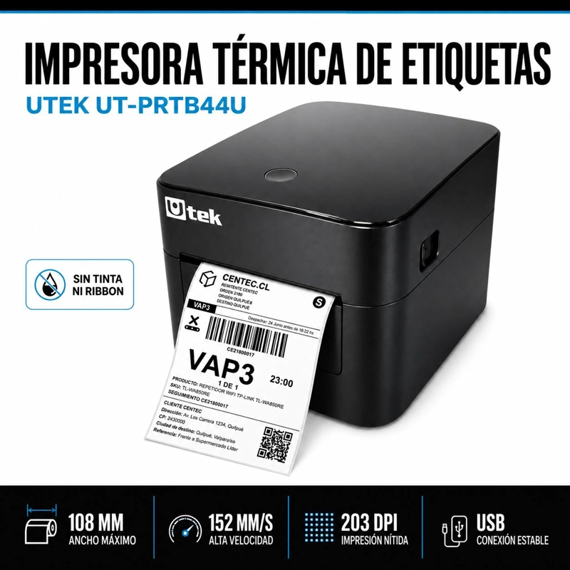 IMPRESORA TE RMICA DE ETIQUETAS AUTOADHESIVAS 108MM MULTIUSOS - 5