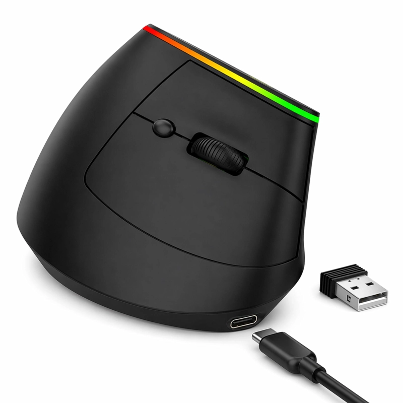 MOUSE VERTICAL ERGONOMICO DUAL WIRELESS BLUETOOTH RECARGABLE - 3