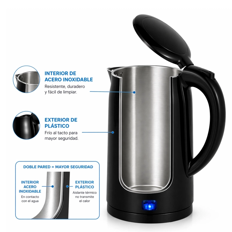 HERVIDOR DE DOBLE PARED MIDEA 1.7LT CON BASE GIRATORIA 360° - 7