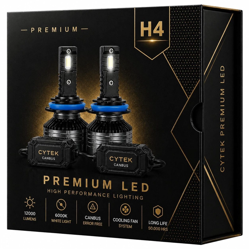 KIT DE LUCES TURBO LED H4 CANBUS 65W PREMIUM LIGTH 12000LM - 1