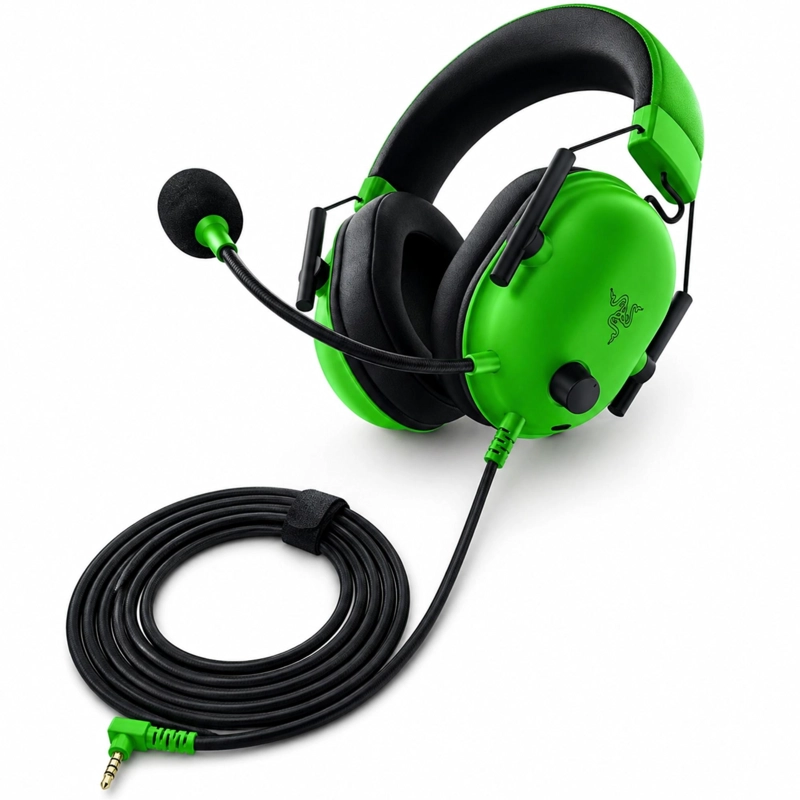 AUDIFONOS GAMER RAZER BLACKSHARK V2 X GREEN MULLTIPLATAFORMA - 2