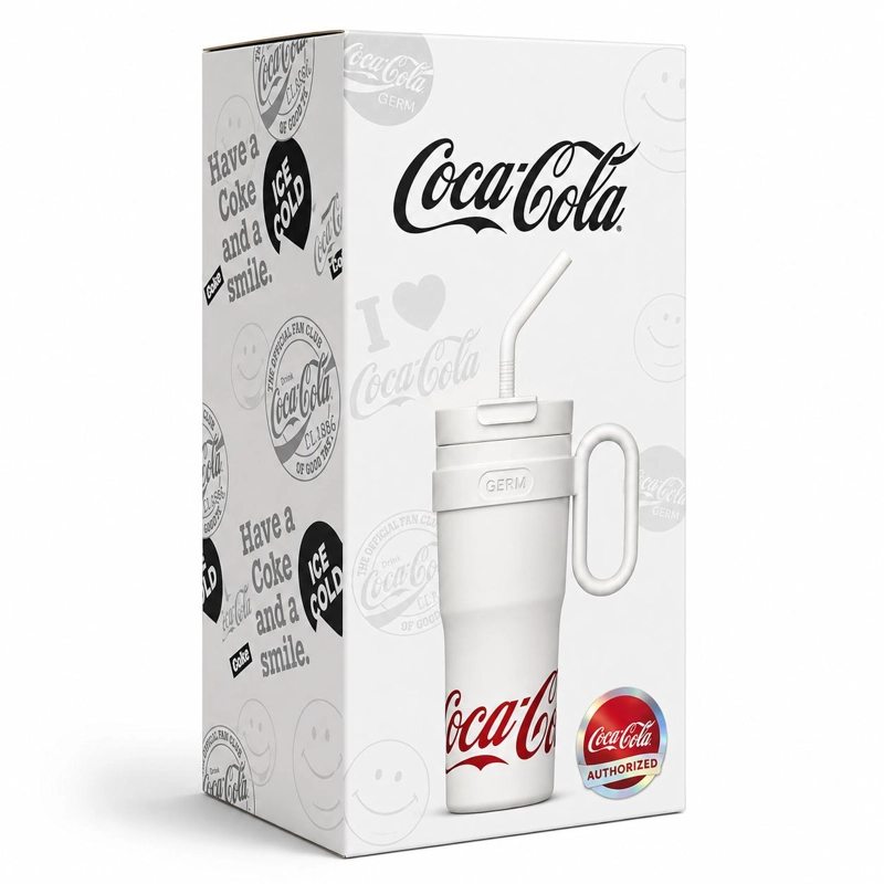 VASO TE RMICO GERM COCA-COLA 1100ML WHITE ACERO INOXIDABLE - 5