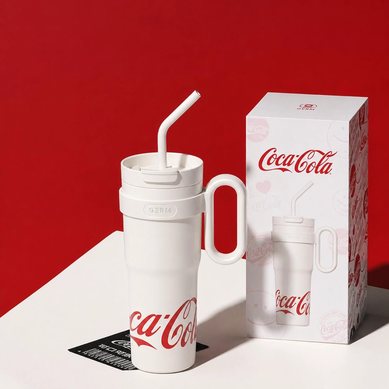 VASO TE RMICO GERM COCA-COLA 1100ML WHITE ACERO INOXIDABLE - 8