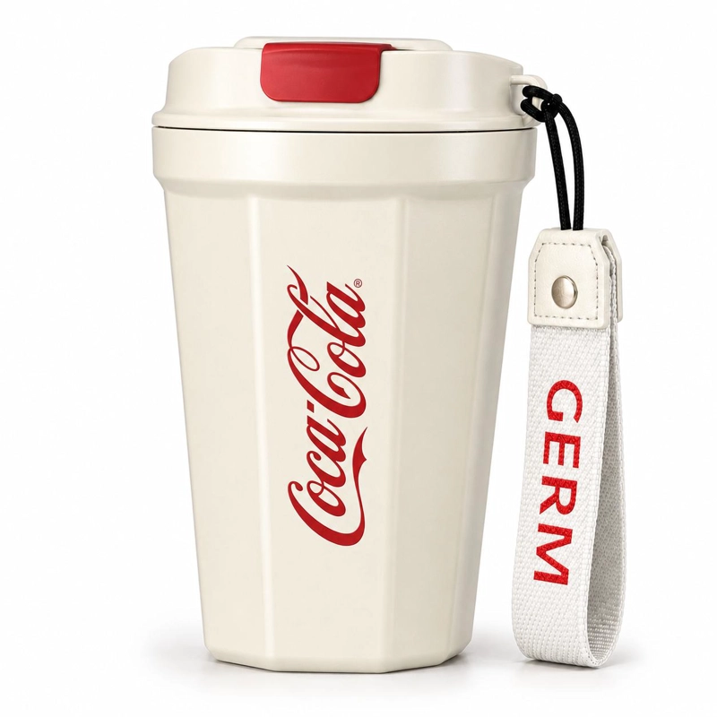 VASO TERMICO MUG GERM COCA-COLA ACERO INOXIDABLE 390ML WHITE - 1