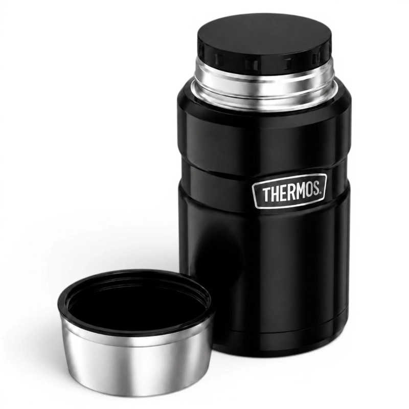 TERMO DE COMIDA PREMIUM INOX THERMOS KING  470ML NEGRO - 2